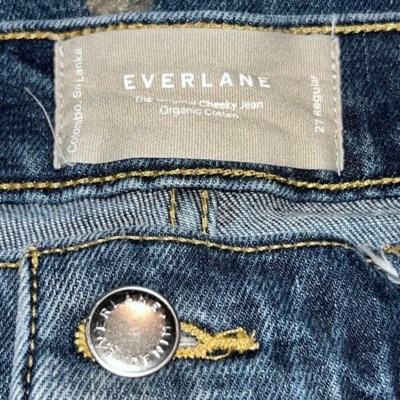 EVERLANE THE ORIGINAL CHEEKY JEAN - Medium Wash Blue - Organic Cotton - EUC - 27 - Picture 10 of 12